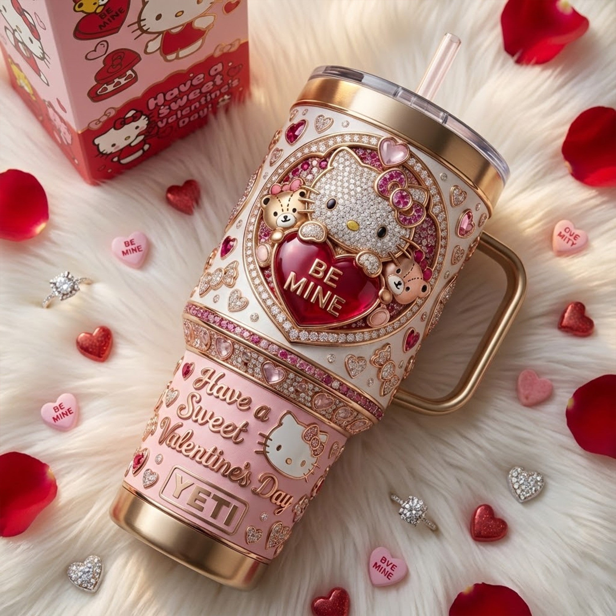 HLKT Valentine's Day 40oz Tumbler With Handle TNSM
