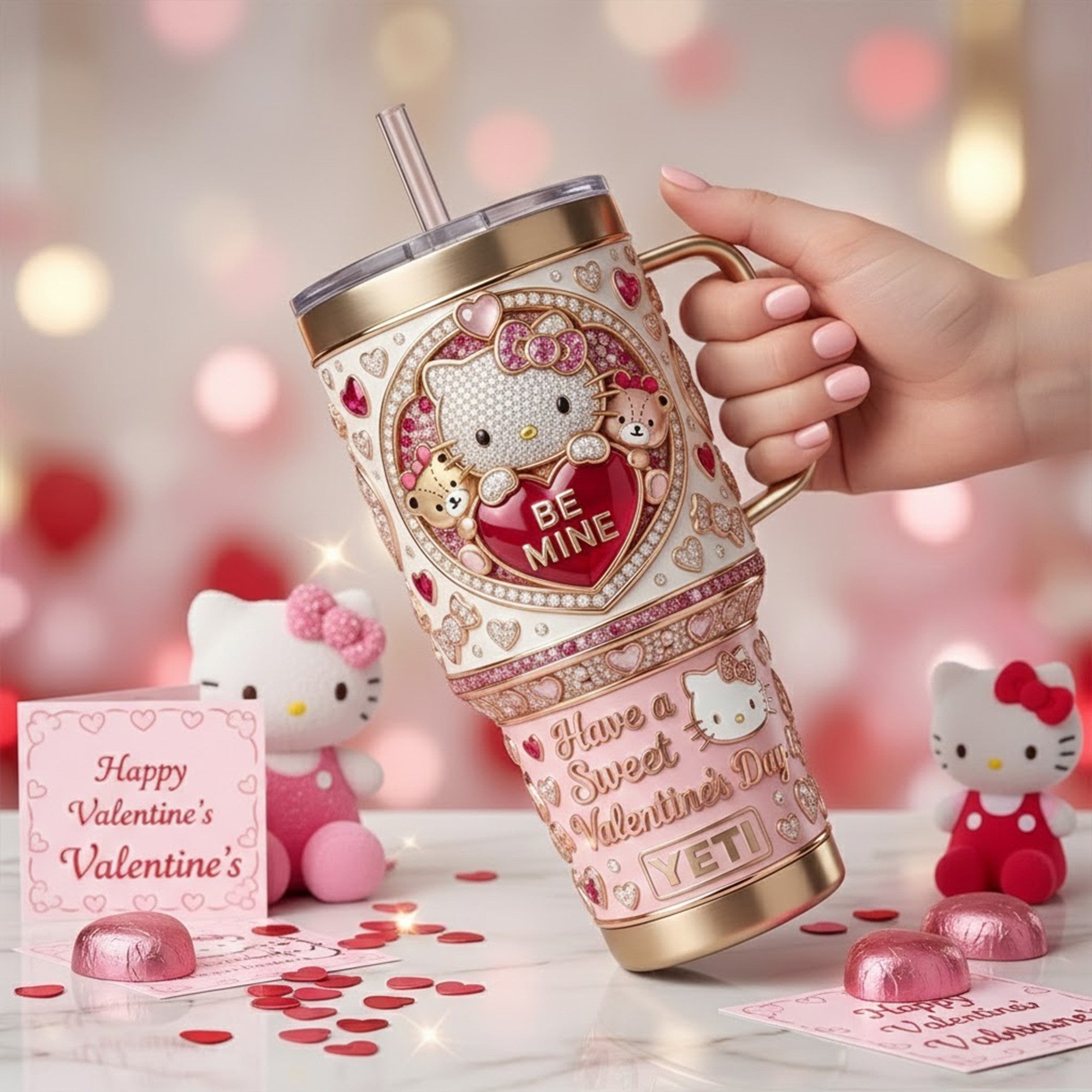 HLKT Valentine's Day 40oz Tumbler With Handle TNSM