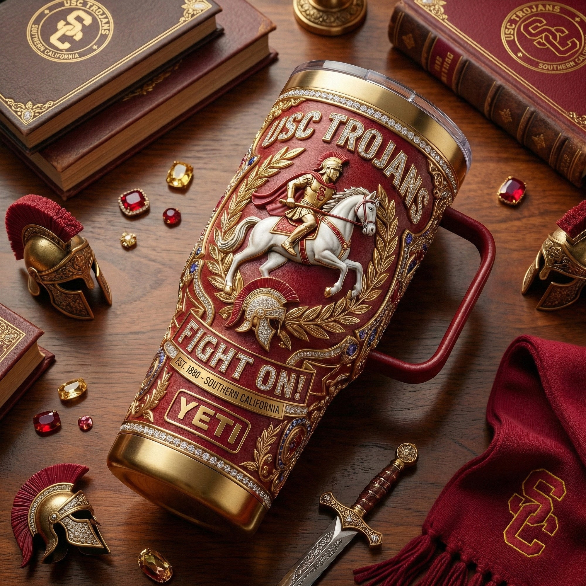USC 40oz Tumbler With Handle LNTH
